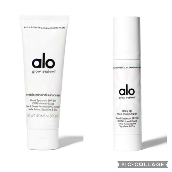 NWT ALO Yoga Clean Sun SPF Duo Mineral Sunscreen & Face Moisturizer Set - Picture 1 of 7